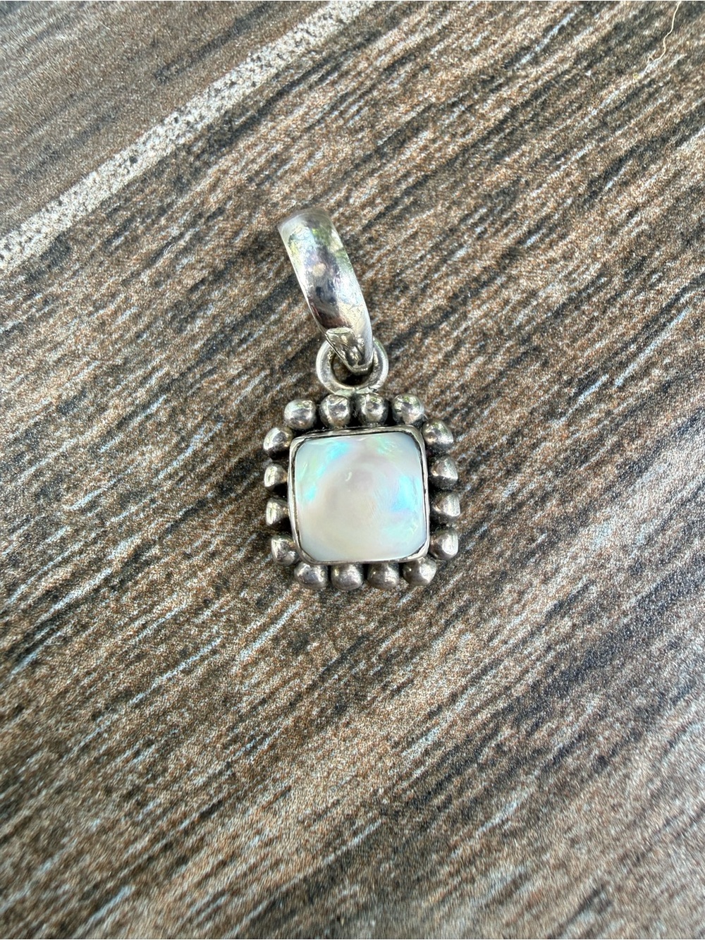 Silpada Silver Mother-of-Pearl Pendant and Earrings - White - Picture 2 of 6